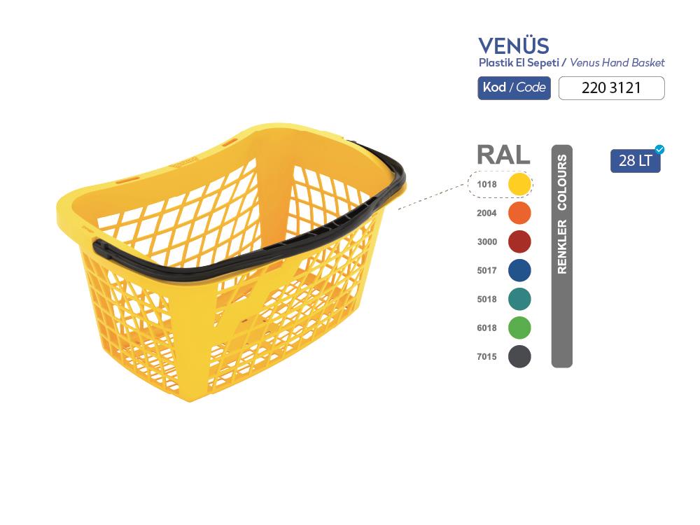 Venüs Plastik El Sepeti 28 LT